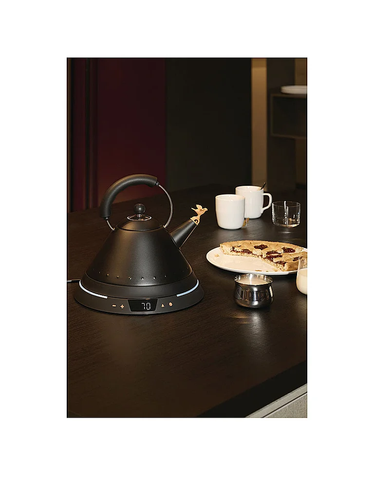ALESSI Hervidor eléctrico 1,5l Michael Graves Acero inoxidable Negro negro