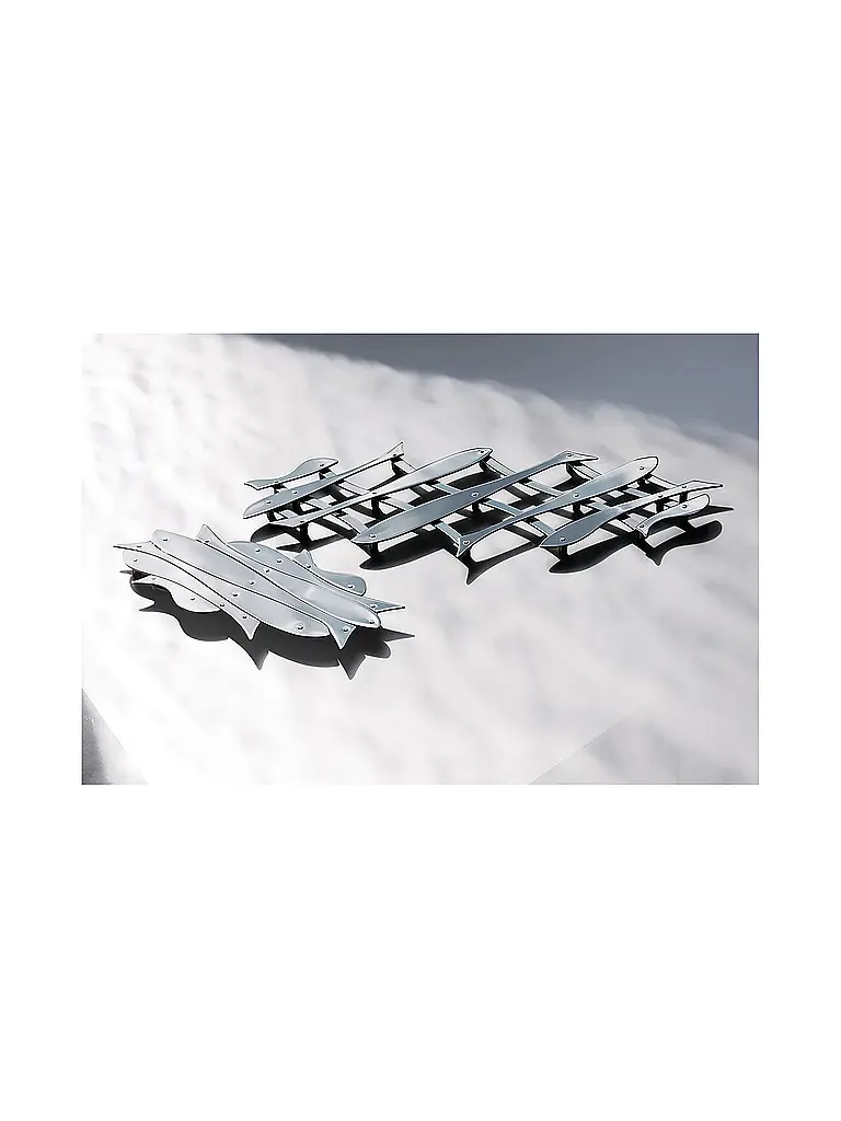 ALESSI | Ausziehbarer Topfuntersetzer Perscher Max 51cm Edelstahl | Silber