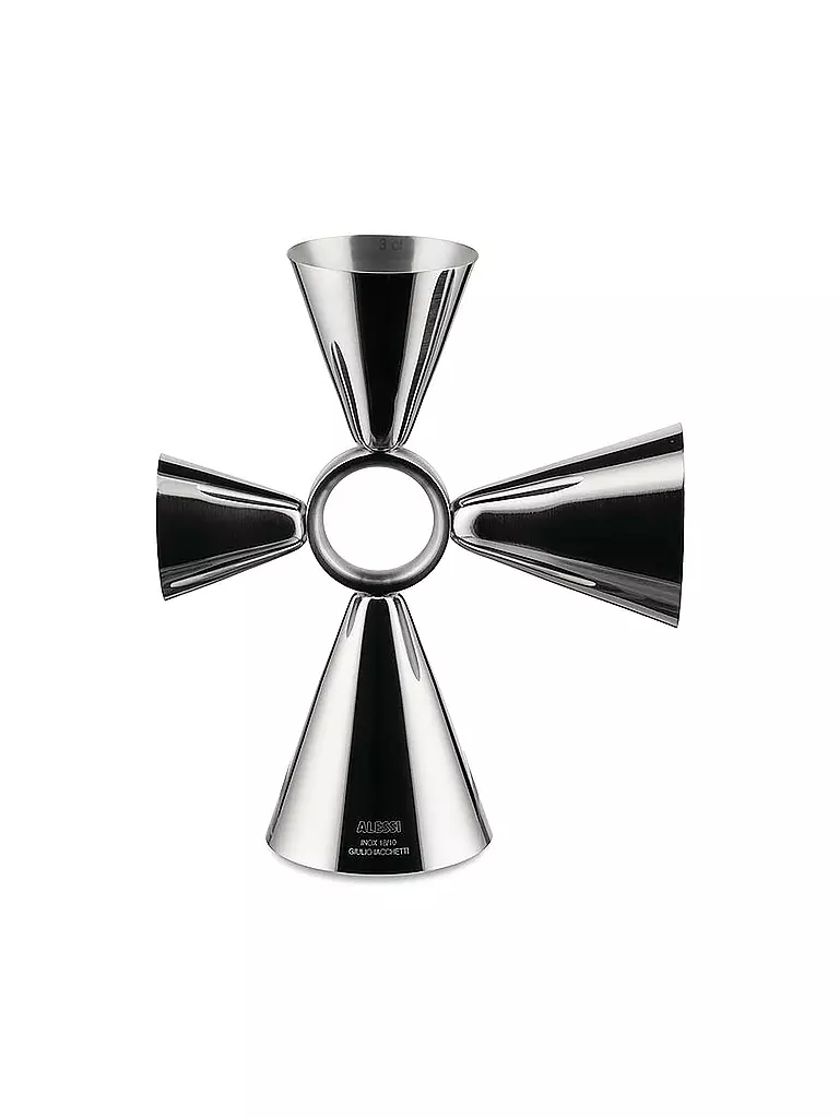 ALESSI | Bar Messbecher Quadri Combo Jigger Edelstahl | silber