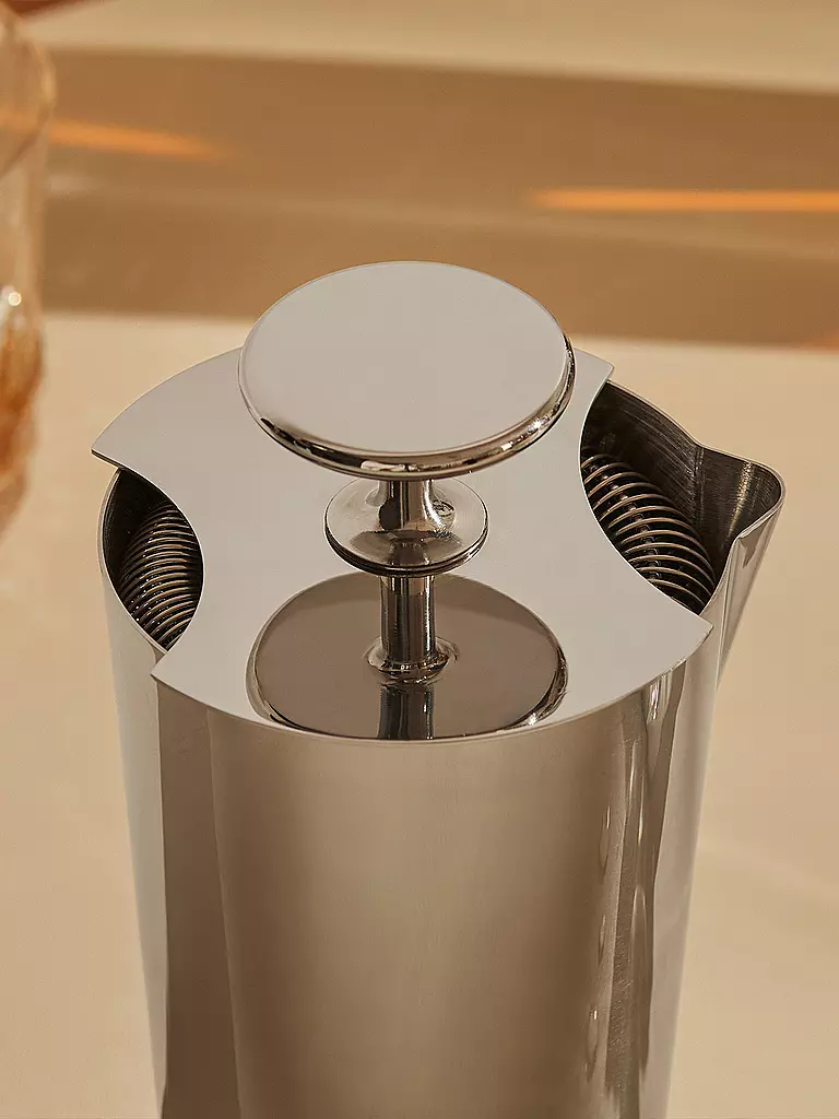 ALESSI | Doppel - Barsieb GIA27 10,2cm Edelstahl | silber