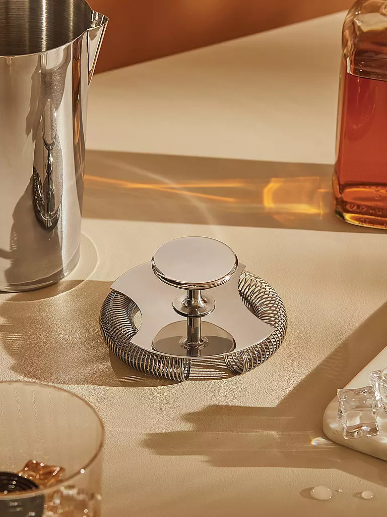 ALESSI | Doppel - Barsieb GIA27 10,2cm Edelstahl | silber
