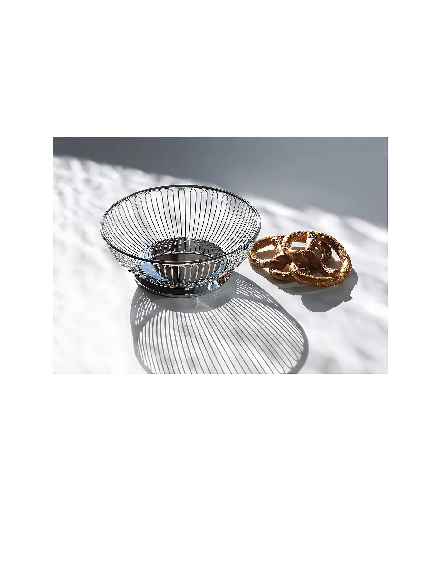 ALESSI | Drahtkorb Rund 20cm Edelstahl  | silber