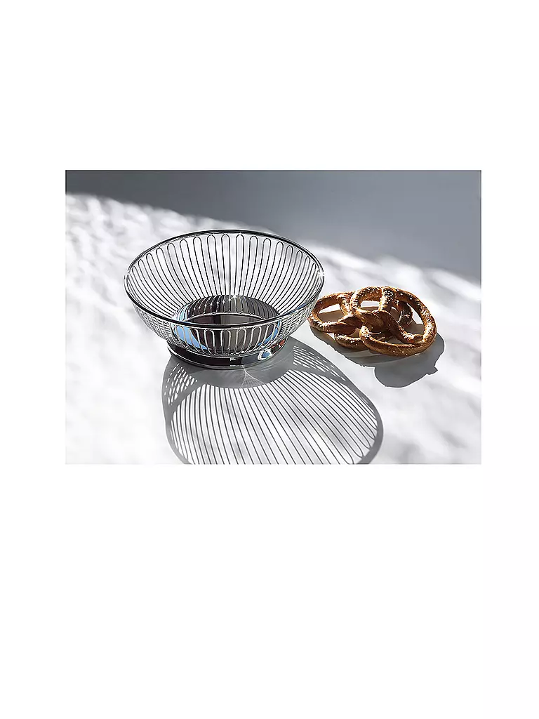 ALESSI | Drahtkorb Rund 20cm Edelstahl  | silber