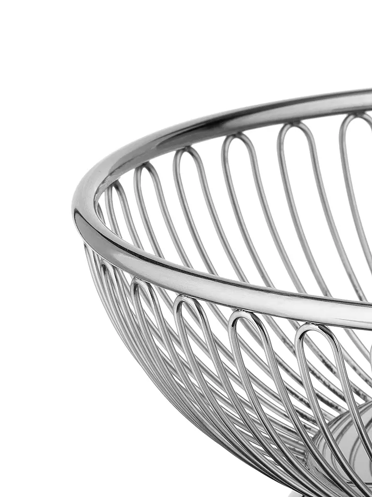 ALESSI | Drahtkorb Rund 20cm Edelstahl  | silber