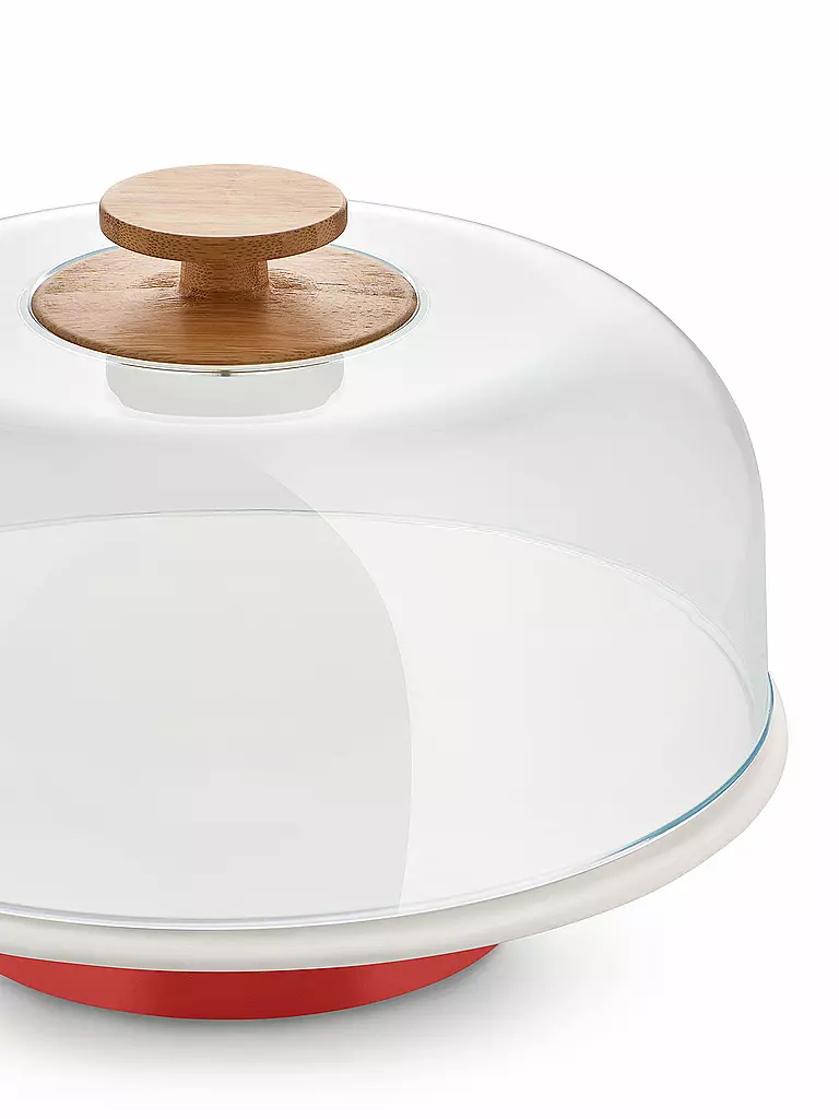 ALESSI | Etagere Mattina 32cm Rot/Bambus | rot