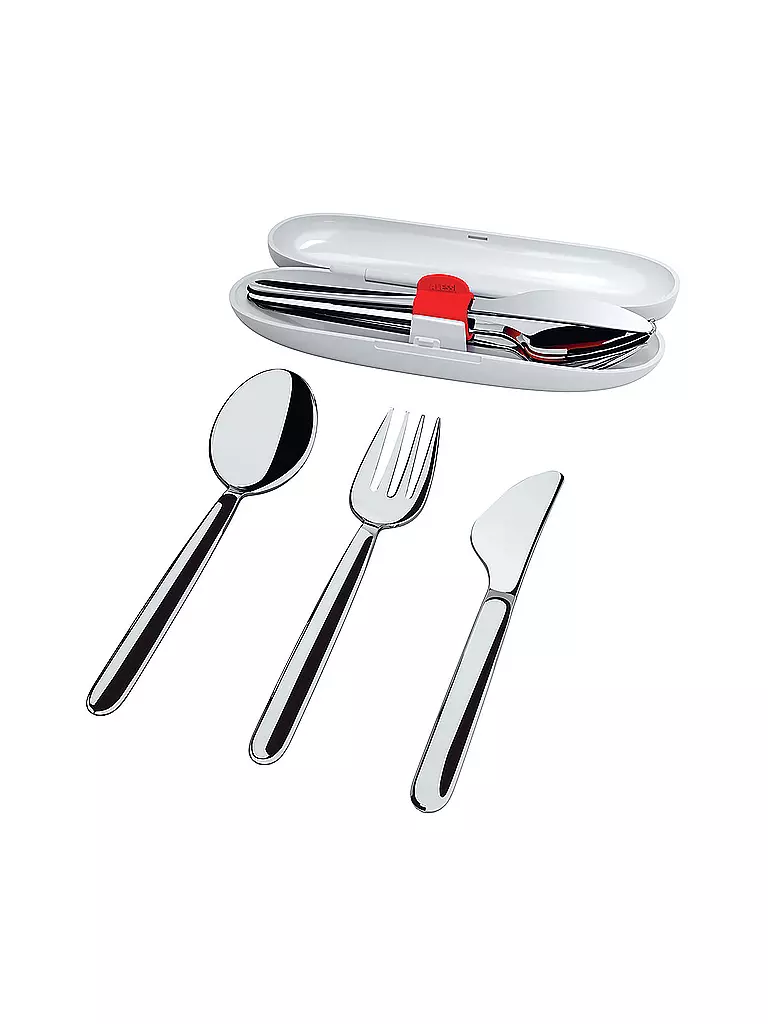 ALESSI | Reisebesteck Food a porter 3tlg | grau