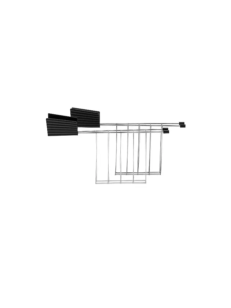 ALESSI | Sandwichzange Plisse 2er Schwarz MDL08 RACK B | schwarz