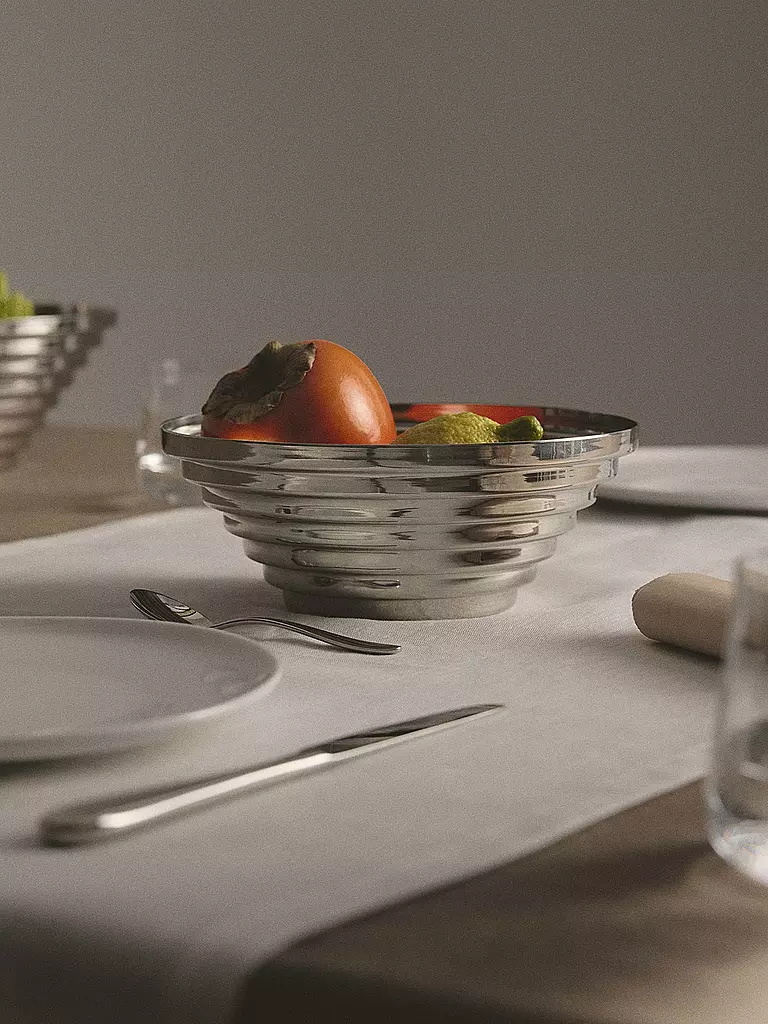 ALESSI | Schale rund MAYA 20cm Edelstahl | silber