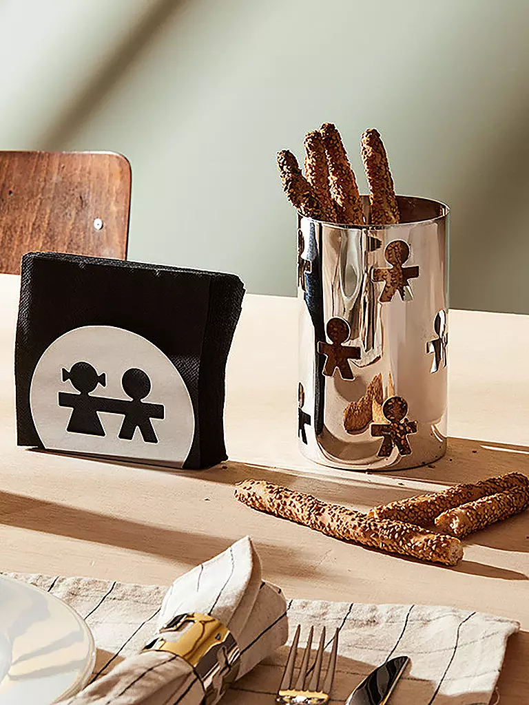 ALESSI | Serviettenhalter GIROTONDO Edelstahl | silber