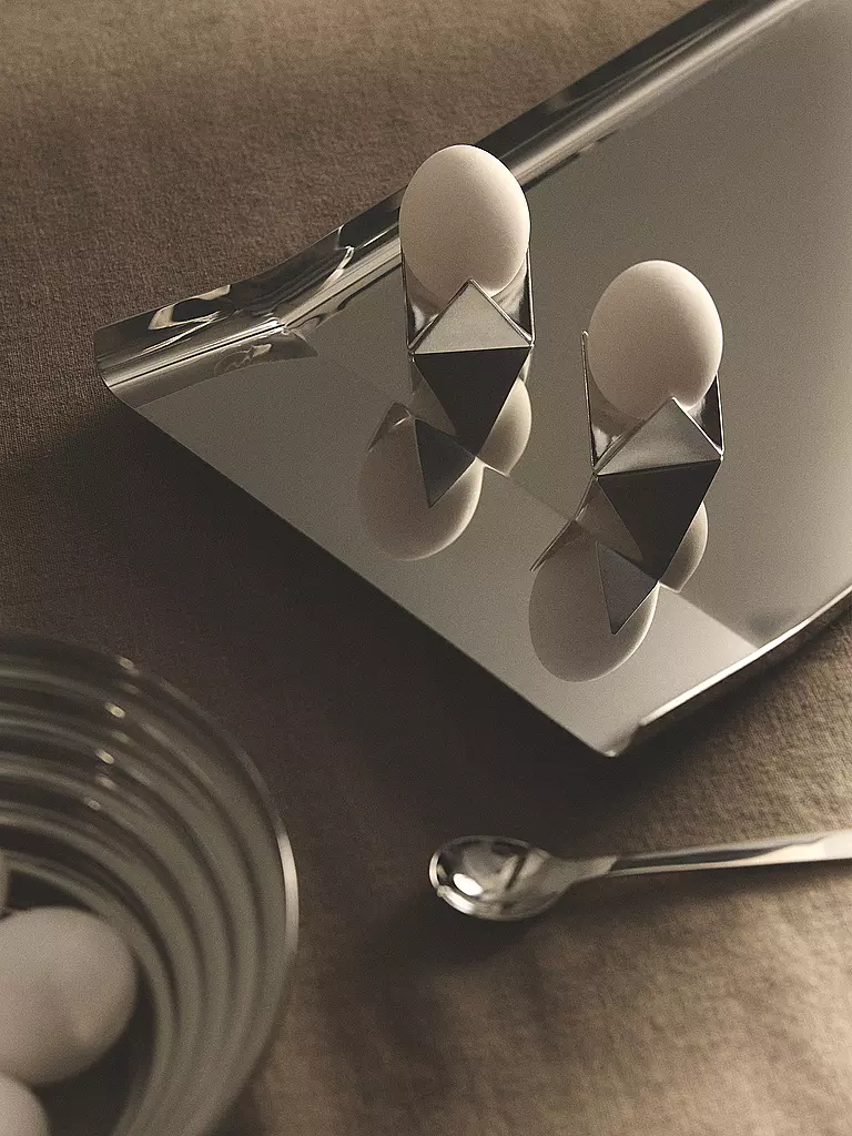 ALESSI | Tablett eckig ARRAN Edelstahl | silber