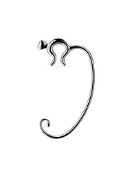 ALESSI | Taschenhalter MINOU Edelstahl Schwarz  | Silber