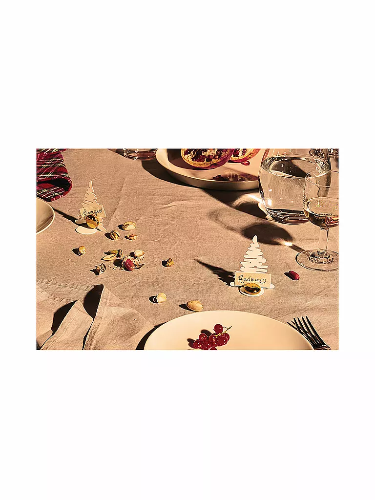 Alessi Barkplace Tree Weihnachtsbaum-Set - Stylische Tischkarten Mit Porzellanmagnet