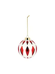 ALESSI | Weihnachtsbaumkugel 9cm DELIGHT Weiss/Rot | Rot