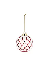ALESSI | Weihnachtsbaumkugel 9cm DELIGHT Weiss/Rot | Rot