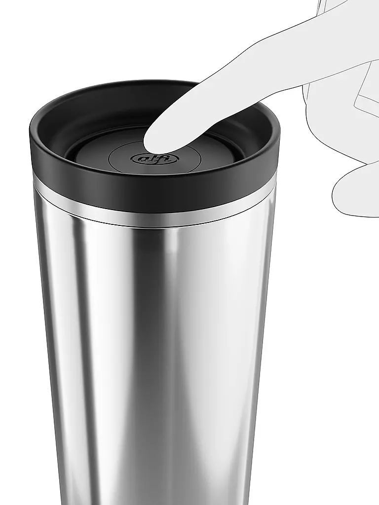 ALFI | Coffee to go-Becher 0,38l MUG PRO edelstahl | schwarz