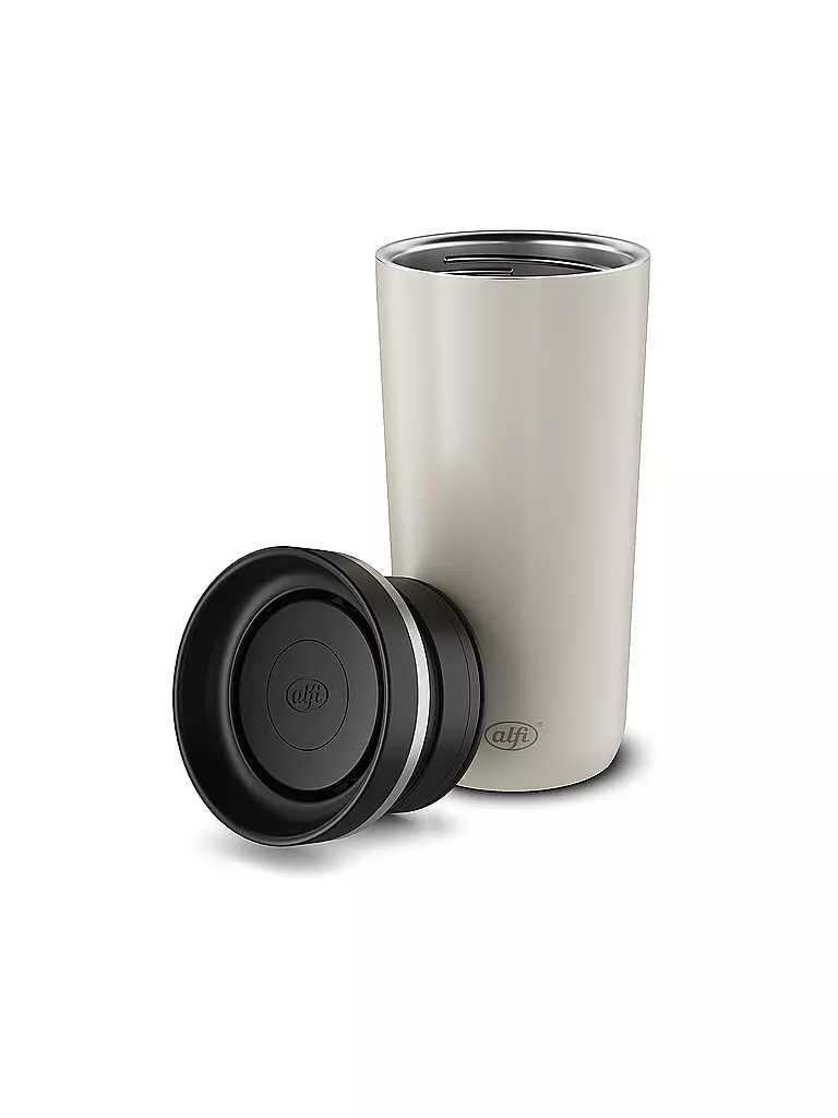 ALFI | Coffee to go-Becher 0,38l MUG PRO Matt Beige | silber