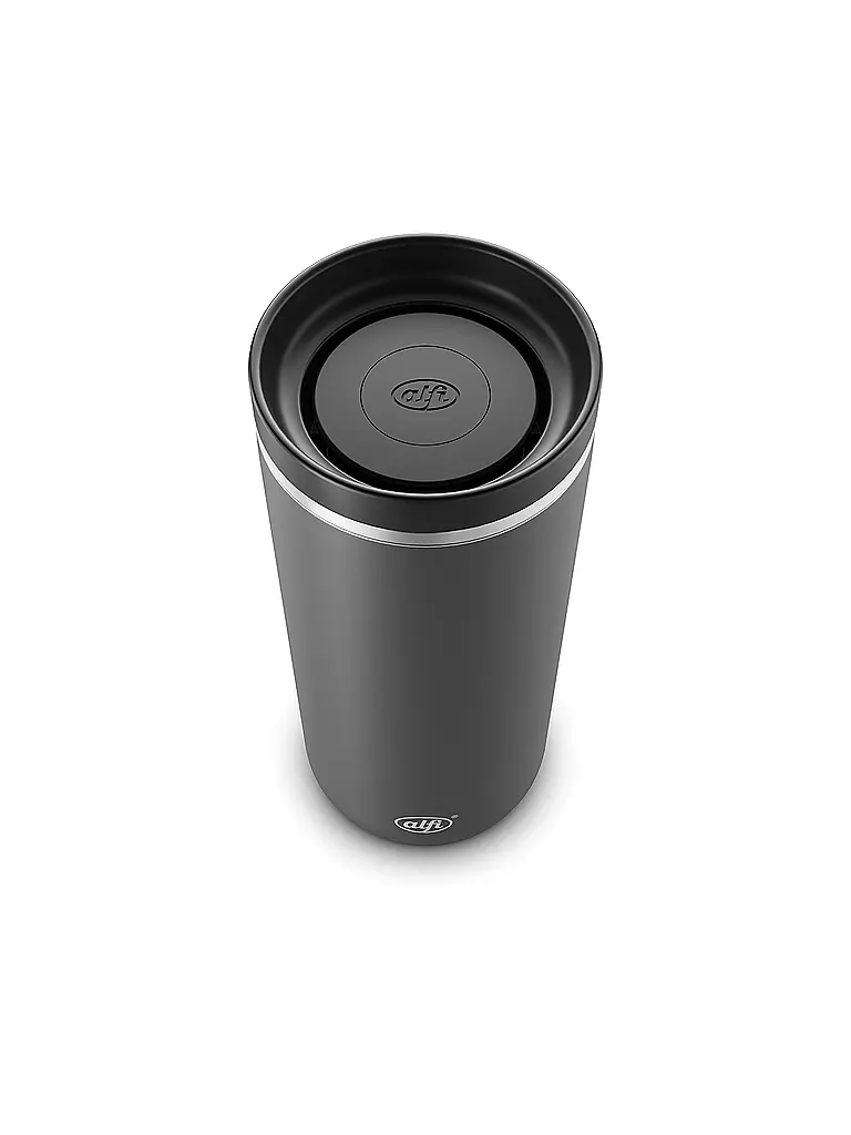 ALFI | Coffee to go-Becher 0,38l MUG PRO Matt Schwarz | silber