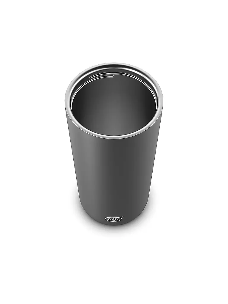 ALFI | Coffee to go-Becher 0,38l MUG PRO Matt Schwarz | silber