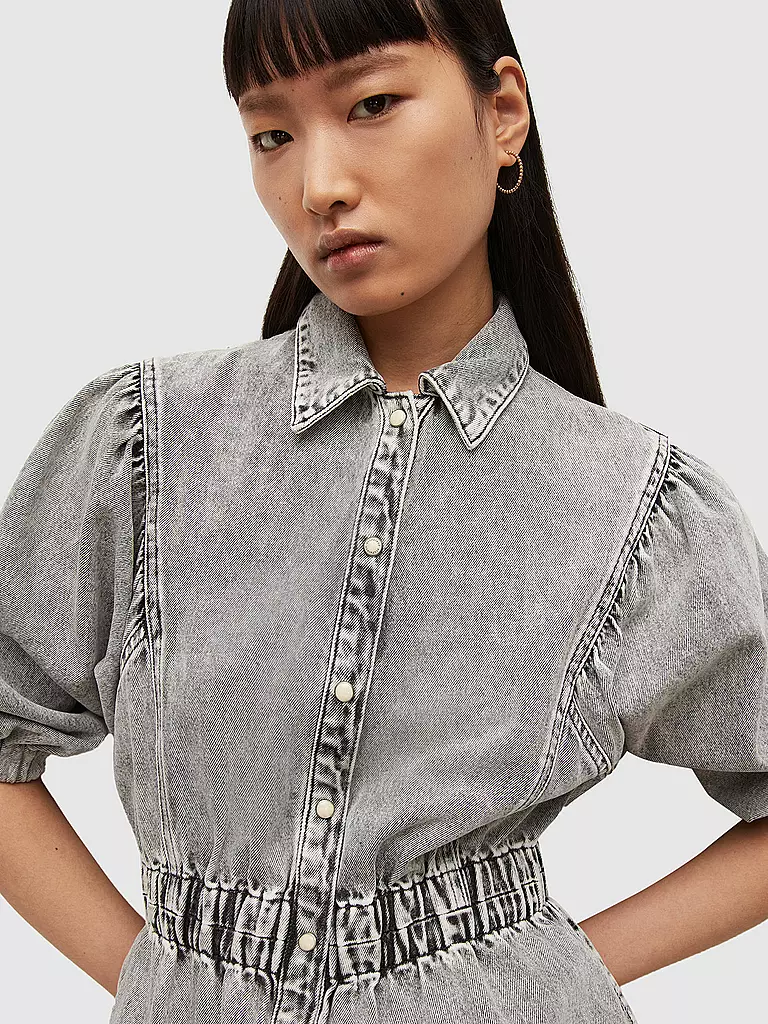 ALLSAINTS | Maxikleid Jeanskleid Osa  | grau