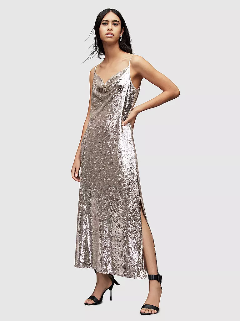 ALLSAINTS | Midikleid HADLEY SEQUIN | gold