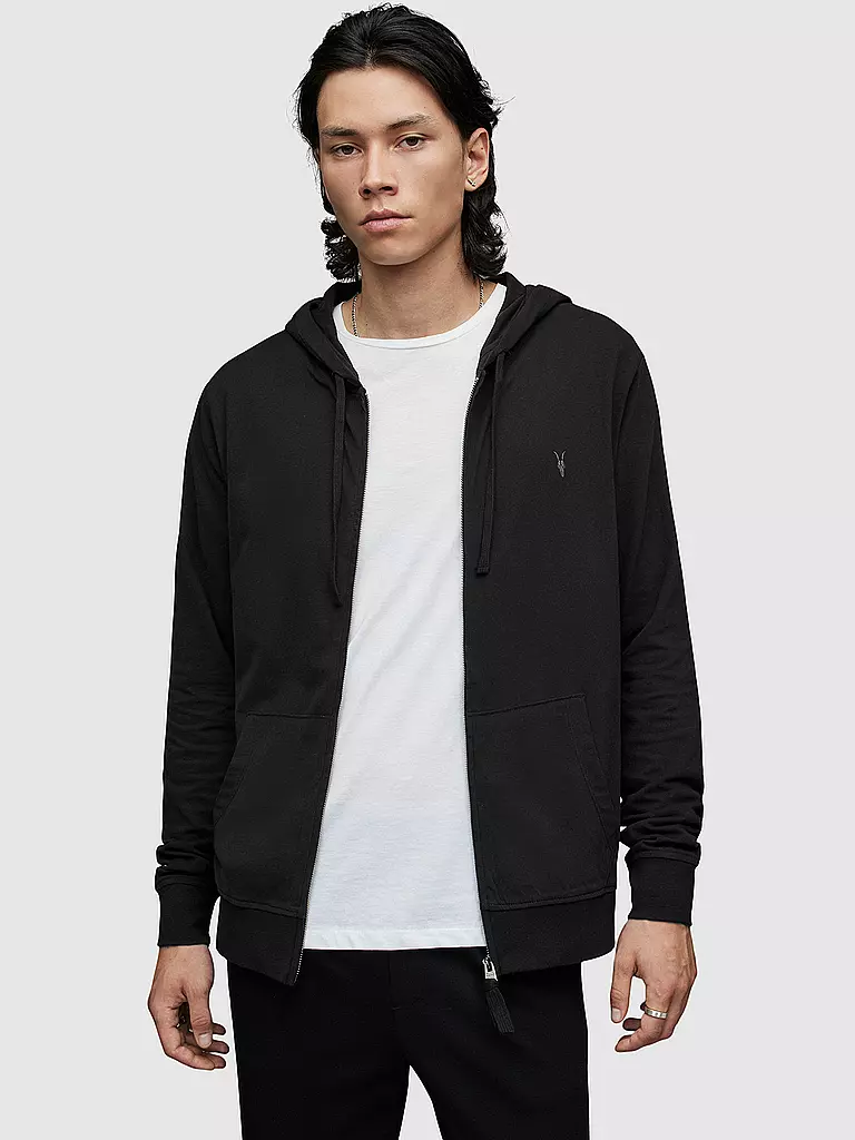 ALLSAINTS | Sweatjacke Brace | schwarz