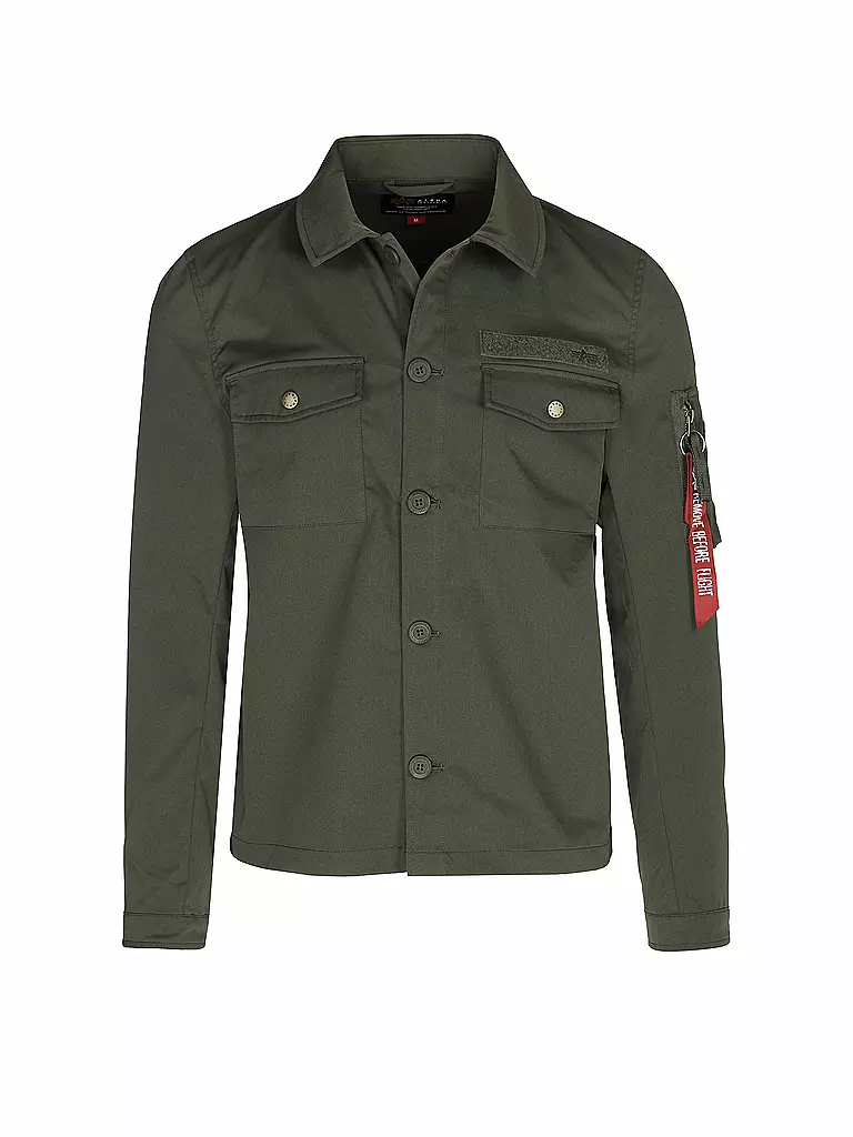 ALPHA INDUSTRIES | Hemd Overshirt | olive