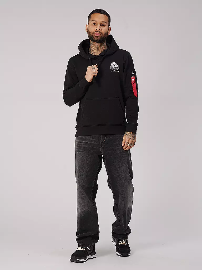 ALPHA INDUSTRIES | Kapuzensweater - Hoodie  | schwarz