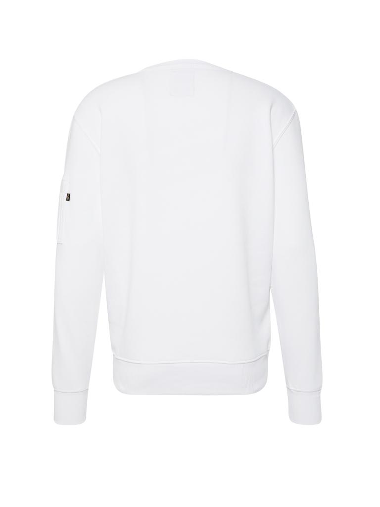 ALPHA INDUSTRIES | Sweater Regular Fit  | weiß