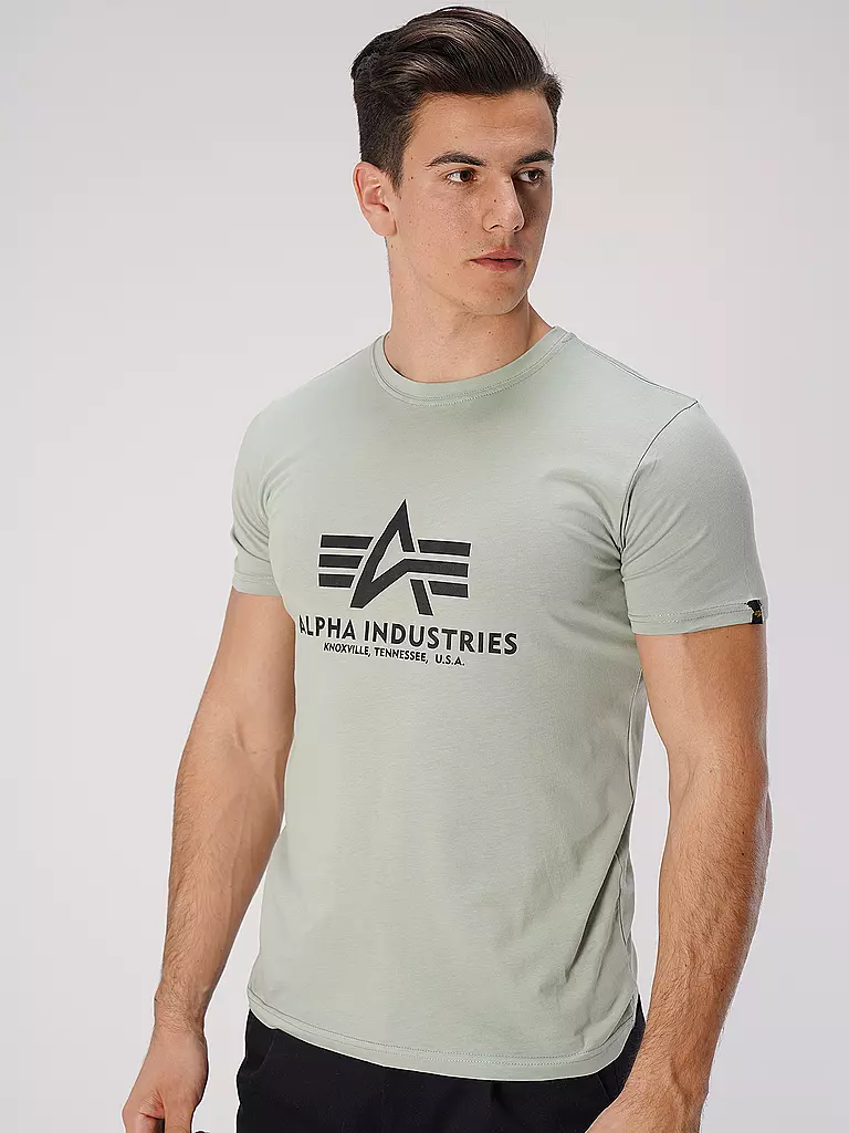 ALPHA INDUSTRIES | T-Shirt  | hellgrün