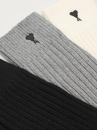 AMI PARIS | Socken 3er Pkg. ecru / grey / black