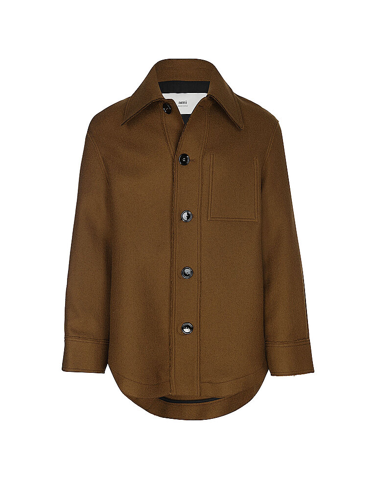 Ami Paris Herren Camel Overshirt | Groß
