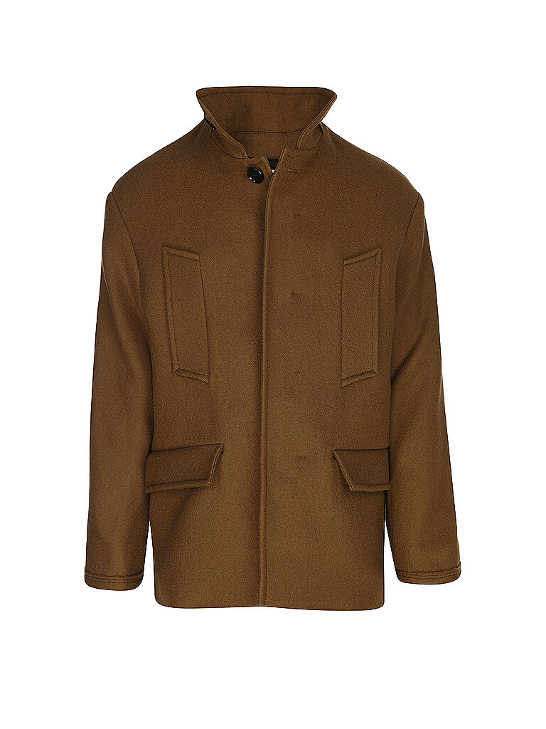 Ami Paris Herren Camel Wolljacke Caban | Größe 48