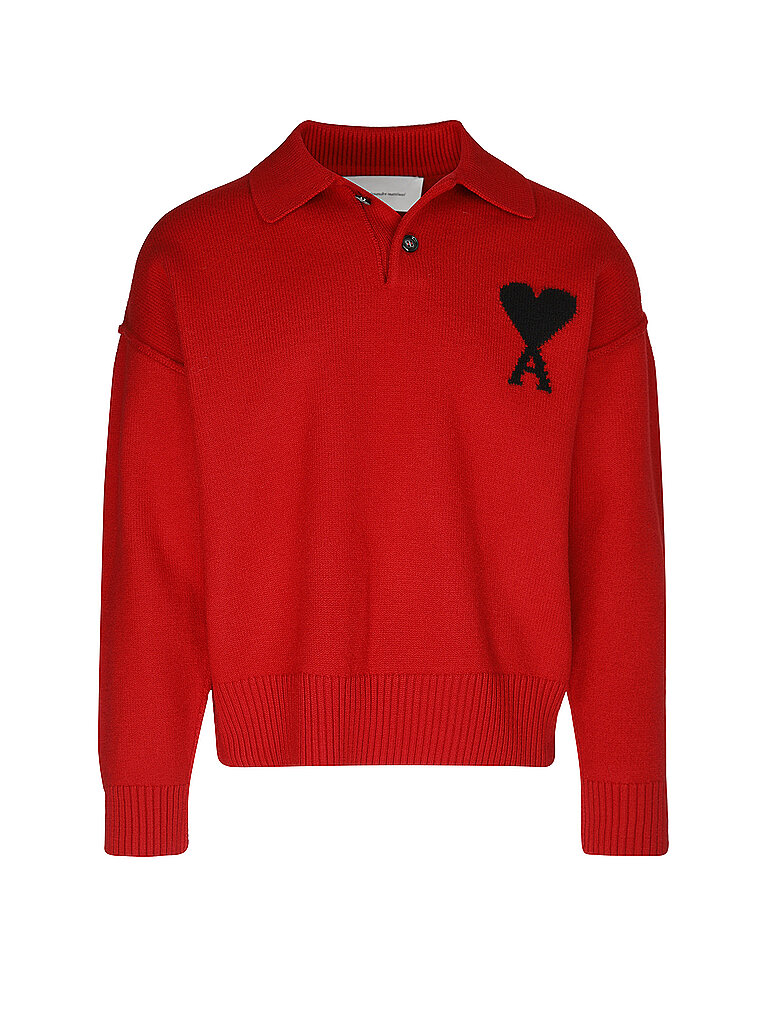 AMI PARIS Polo-Pullover ADC  rot | XL