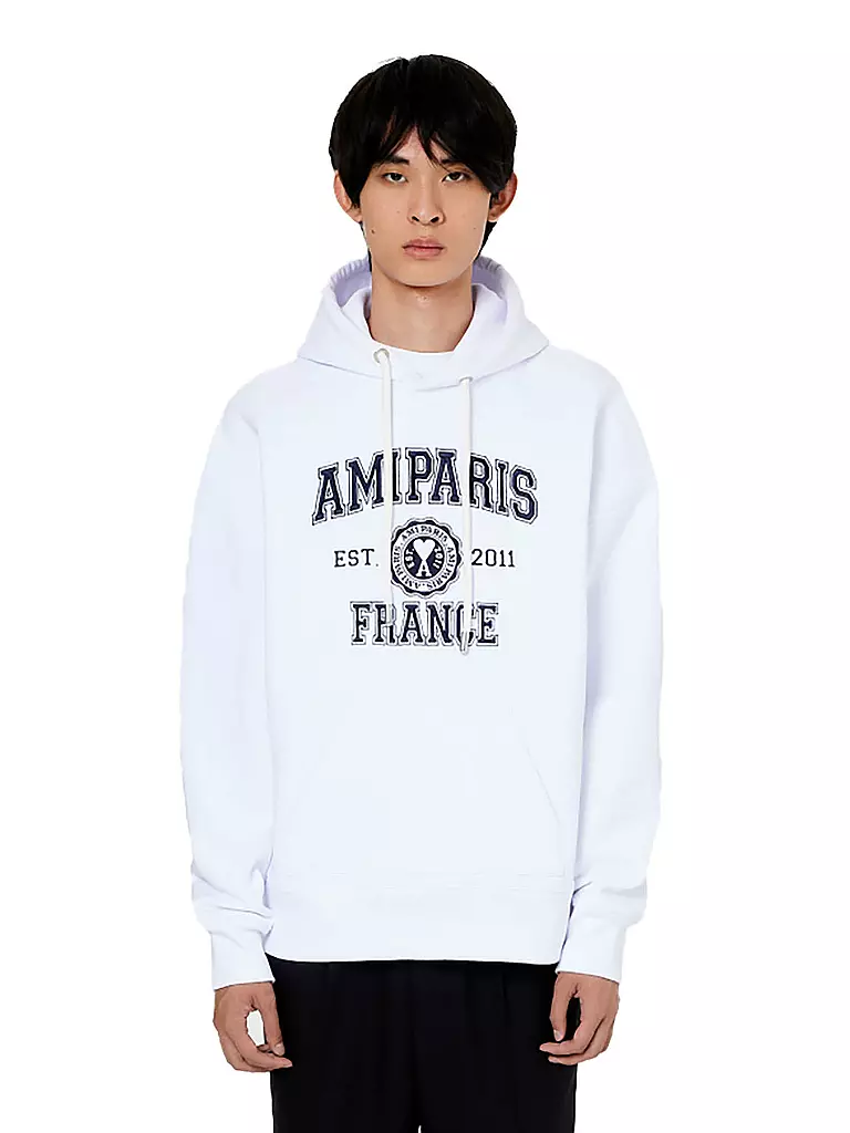 AMI PARIS | Kapuzensweater - Hoodie | weiss