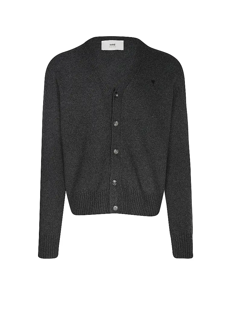AMI PARIS | Kaschmir Cardigan | grau
