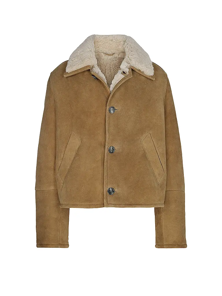 AMI PARIS | Lederjacke | Beige