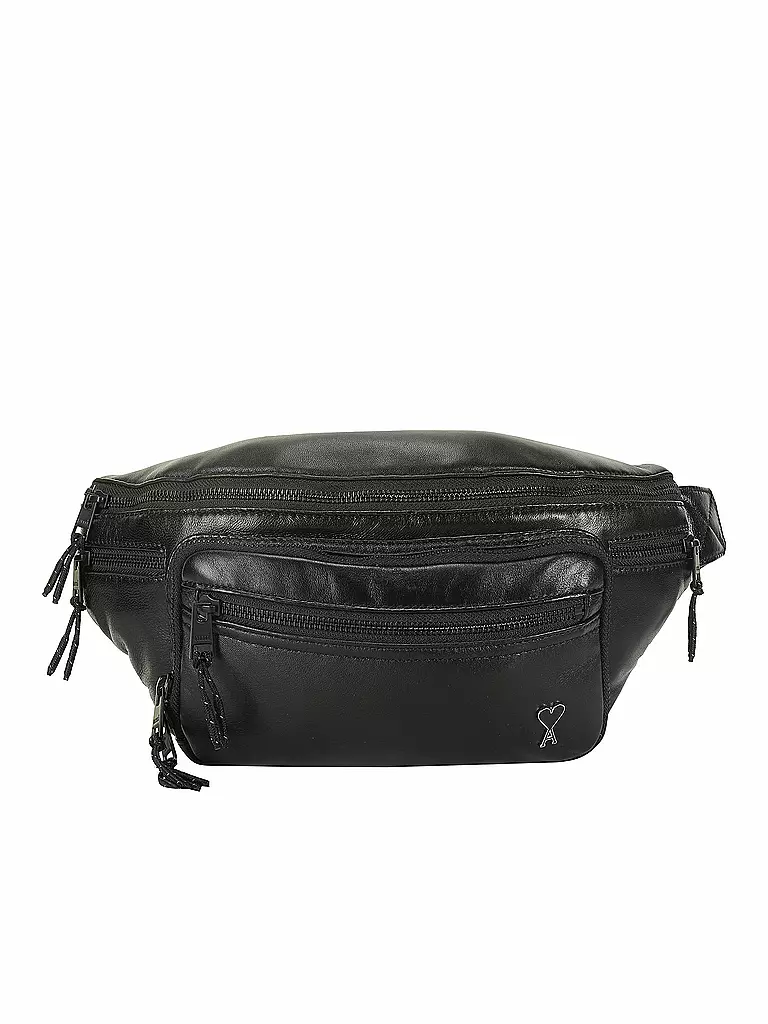 AMI PARIS | Ledertasche - Gürteltasche | schwarz
