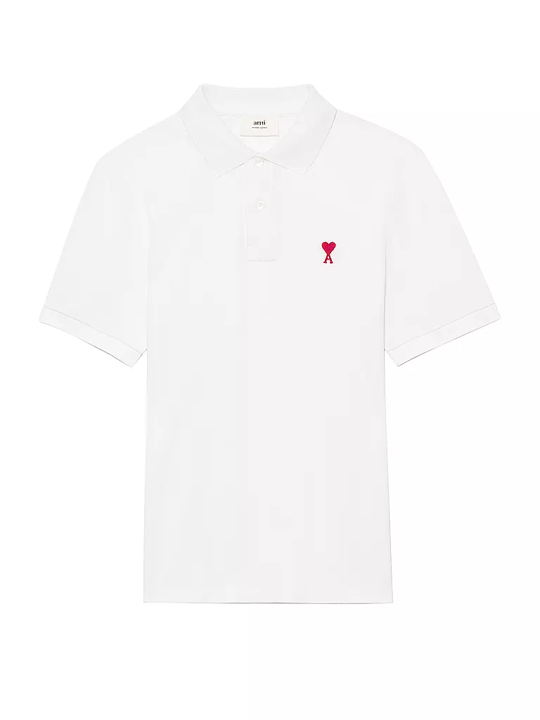 AMI PARIS | Poloshirt Ami De Coeur | weiss