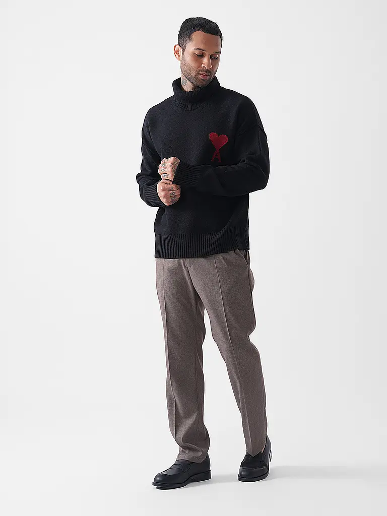 AMI PARIS | Rollkragenpullover  | schwarz