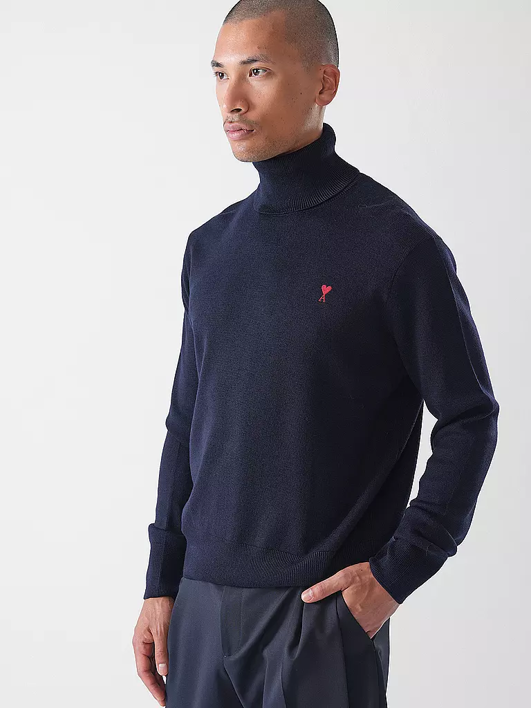 AMI PARIS | Rollkragenpullover  | dunkelblau