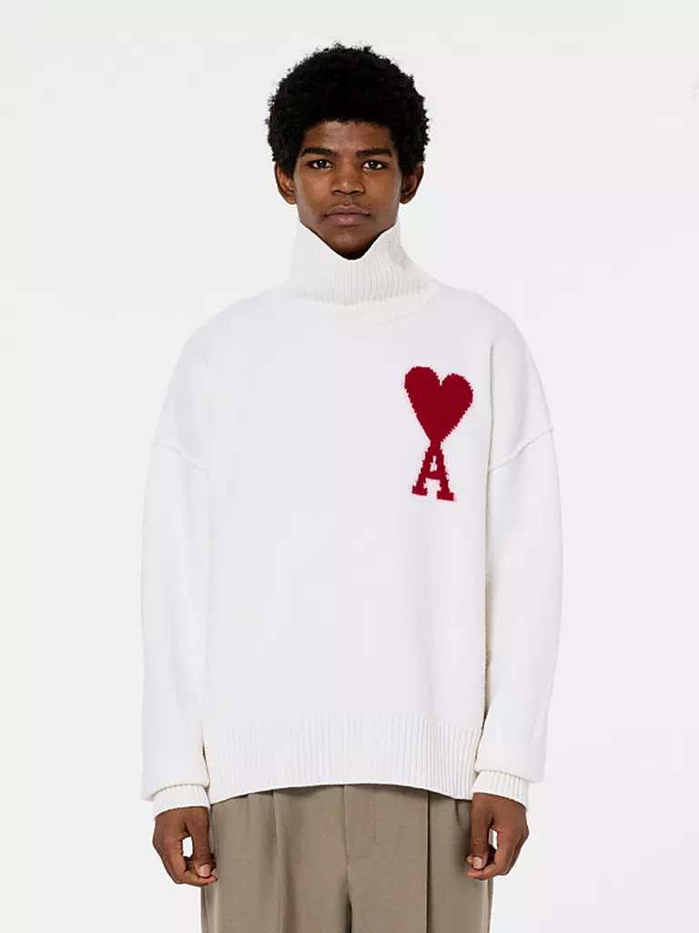 AMI PARIS | Rollkragenpullover | weiss