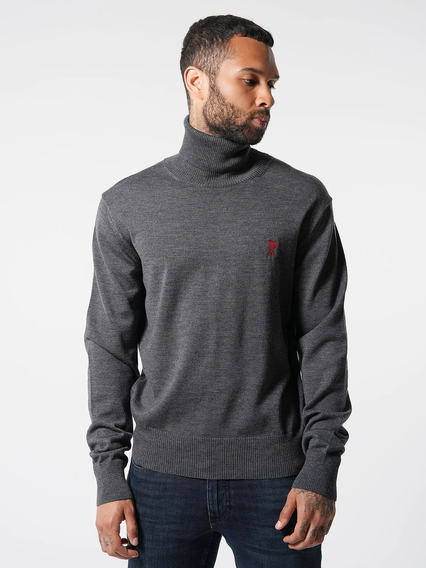 AMI PARIS | Rollkragenpullover | grau