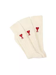 AMI PARIS | Socken 3-er Pkg off white | creme