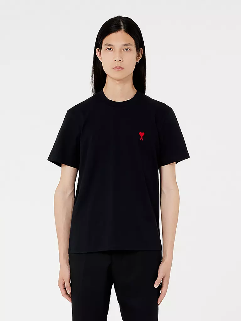 AMI PARIS | T-Shirt AMI DE COEUR | schwarz