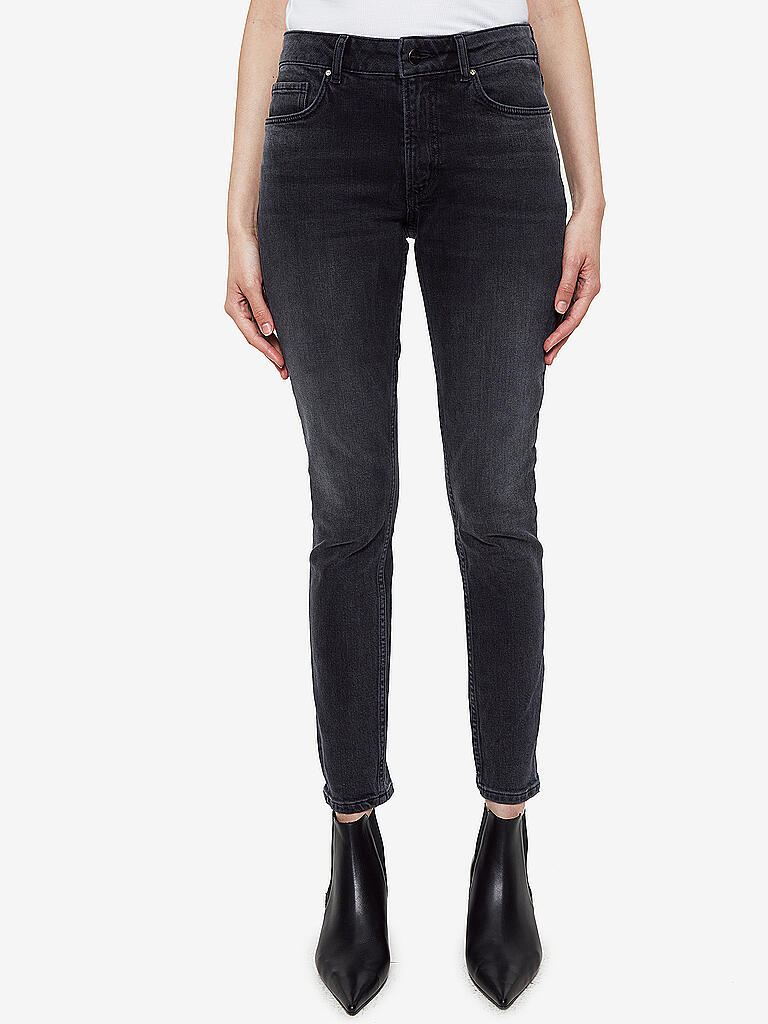 ANINE BING | Jeans Straight Fit Gabe 7/8 | schwarz
