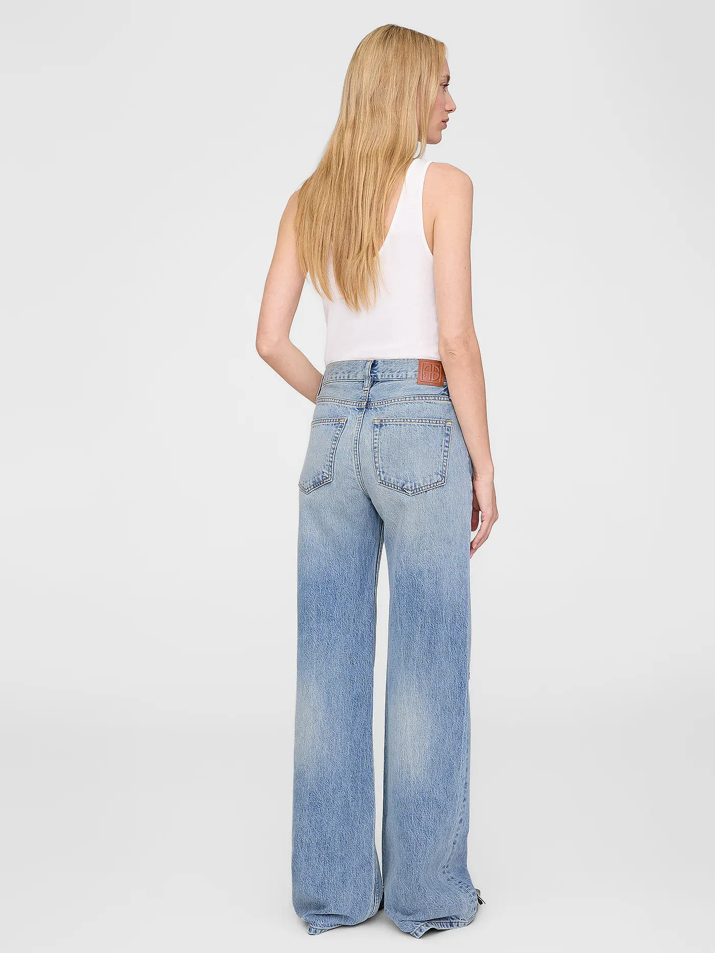 ANINE BING | Jeans Wide Leg HUGH JEAN | blau