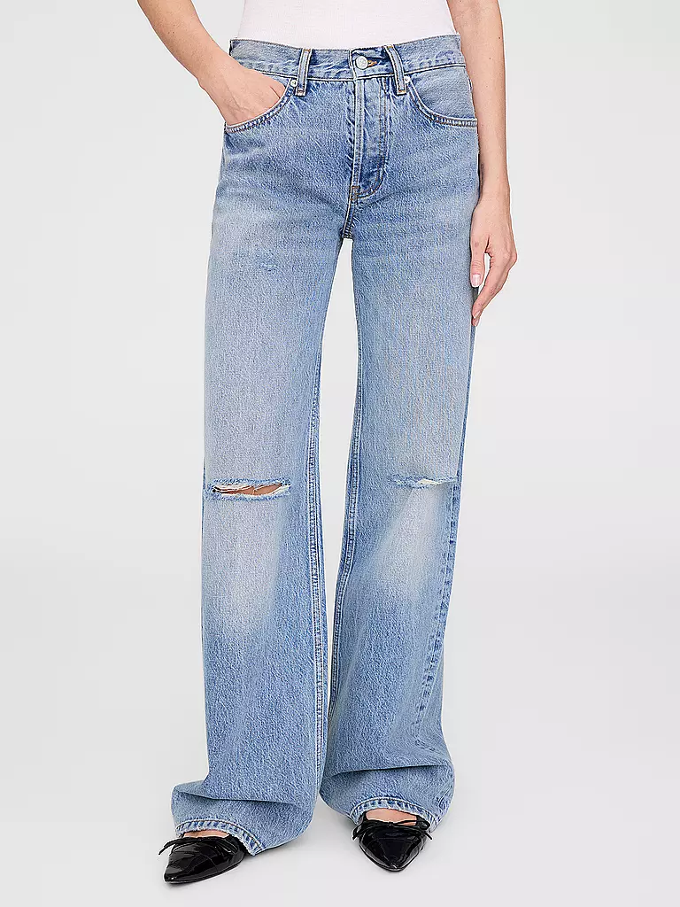 ANINE BING | Jeans Wide Leg HUGH JEAN | blau