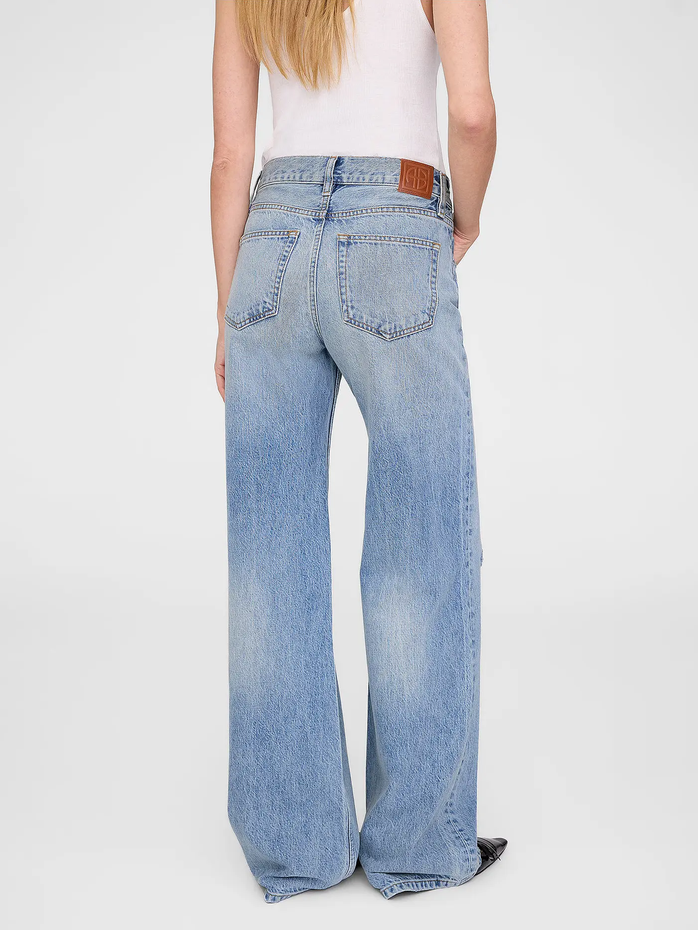 ANINE BING | Jeans Wide Leg HUGH JEAN | blau