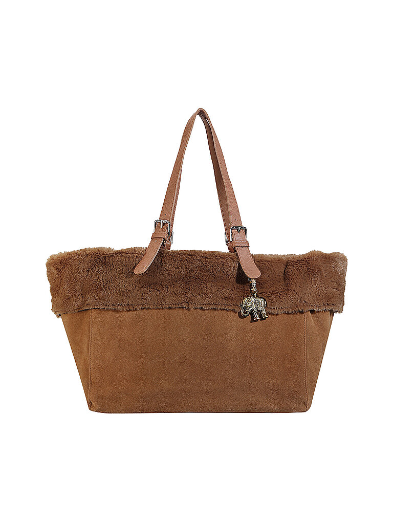 ANOKHI Ledertasche - Shopper  braun