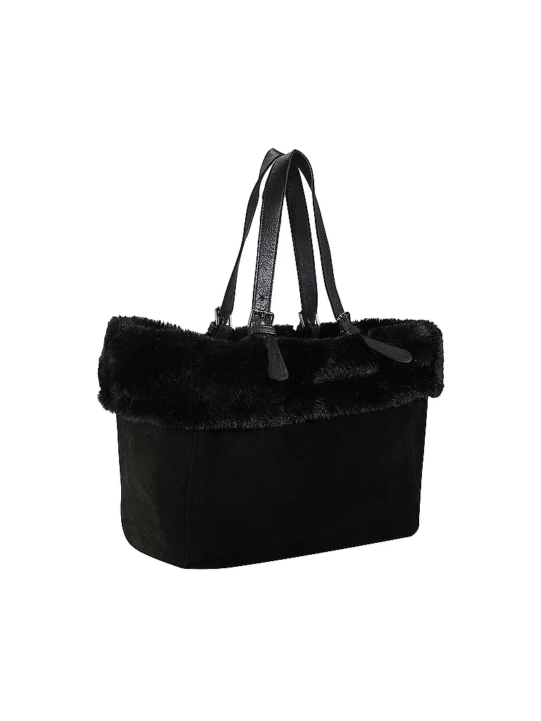 ANOKHI Ledertasche - Shopper  schwarz